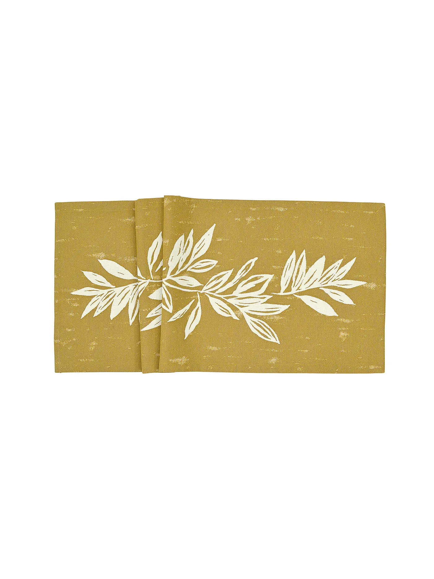 SANDER | Tischläufer BIG LEAVES 50x140cm Khaki | camel
